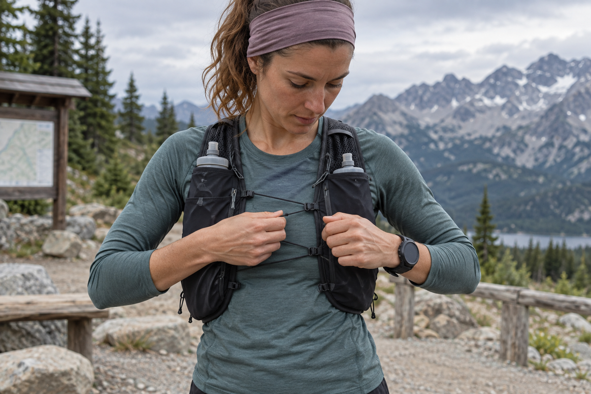Gilet d’hydratation femme : taille et ajustement