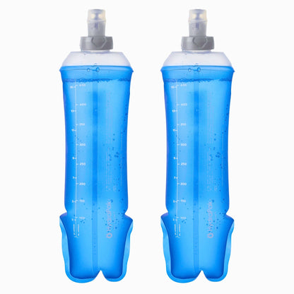 Vista posterior de los dos soft flasks Salomon de 500 ml