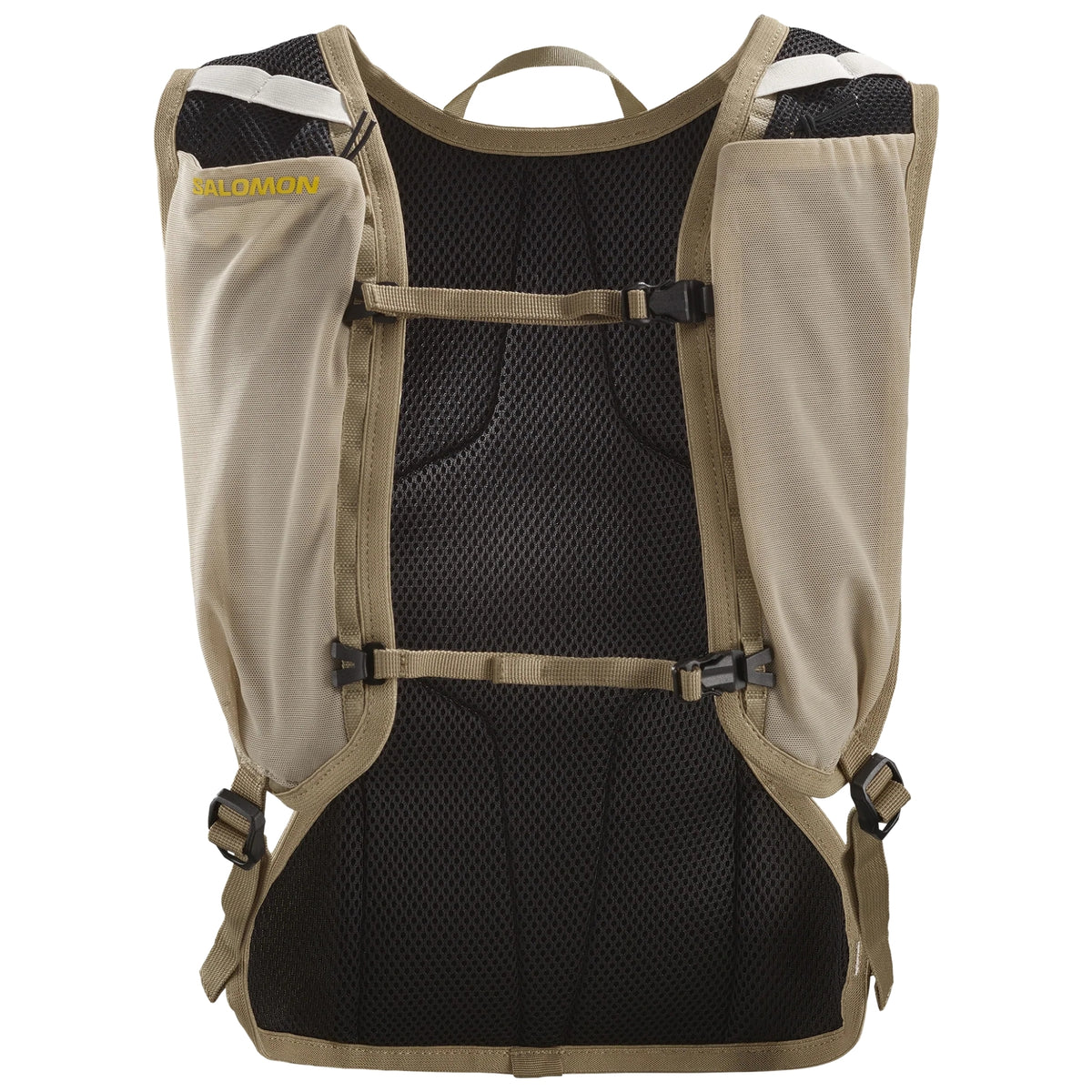 Salomon Cross 4 Beige, detalle de los bolsillos frontales